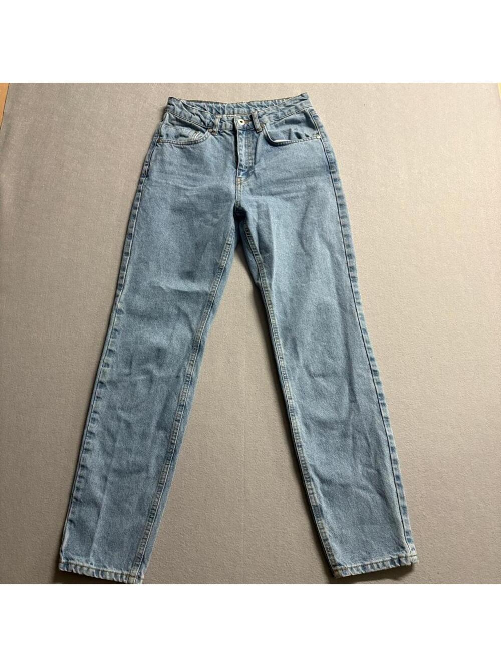 The Ragged Priest Ragged Jeans Womens 26 Blue Denim High Rise Straight Leg
